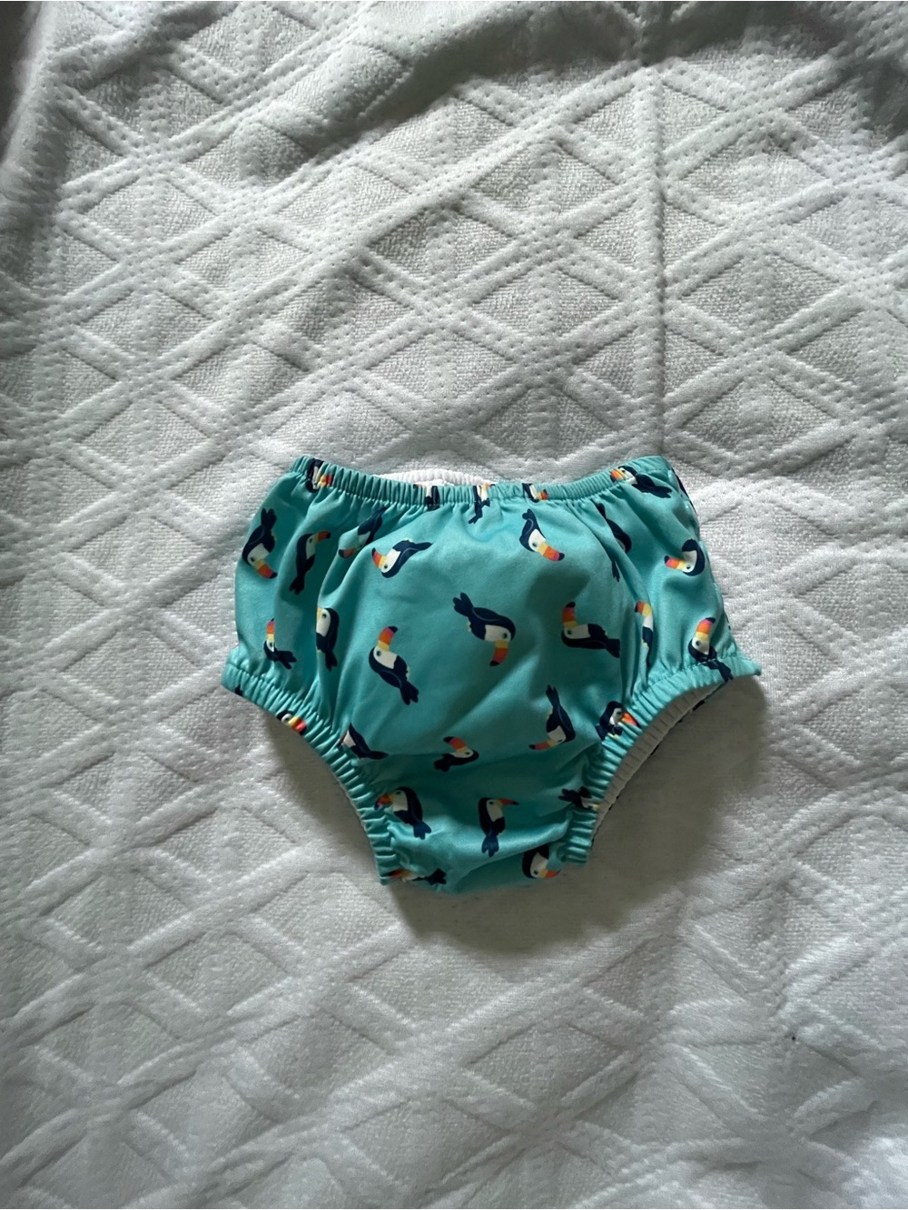 Green Sprouts Turquoise Toucan Print Swim Diaper Cover